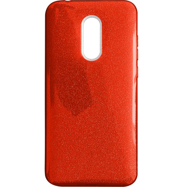 Чехол Силикон Glitter Xiaomi Redmi 5 Plus (красный)