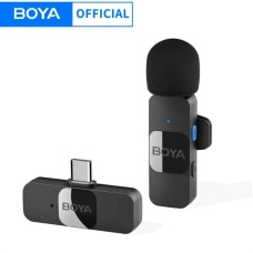 Беспроводной микрофон для телефона Boya BY-V10 Android (Type-C) 1in1 (Чёрный)