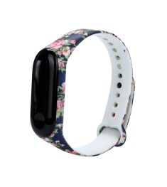 Ремешок Picture Design Xiaomi Mi Band 3 / Mi Band 4 (Роза, Синий)