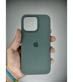Силикон Original Round Case Apple iPhone 15 Pro Max (55) Blackish Green