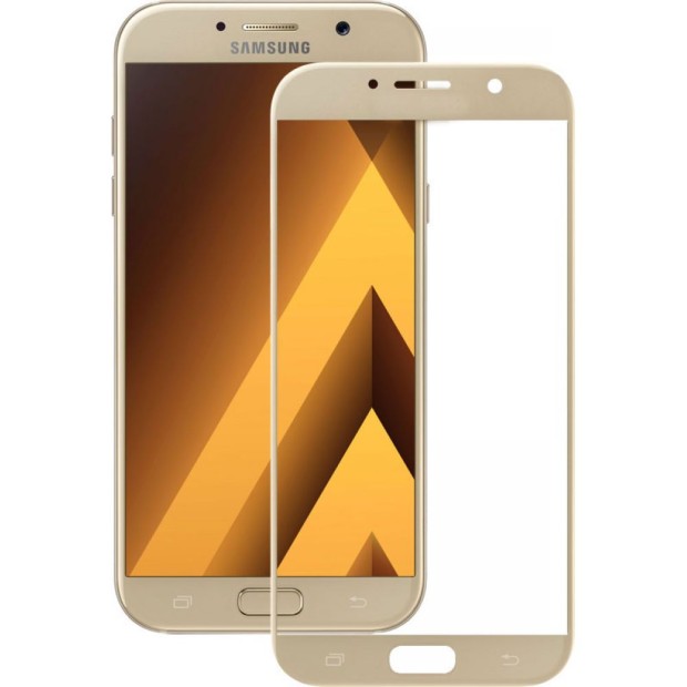 Защитное стекло 3D для Samsung Galaxy A3 (2017) A320 Gold