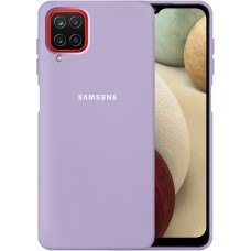 Силикон Original 360 Case Logo Samsung Galaxy A12 (2020) (Фиалковый)