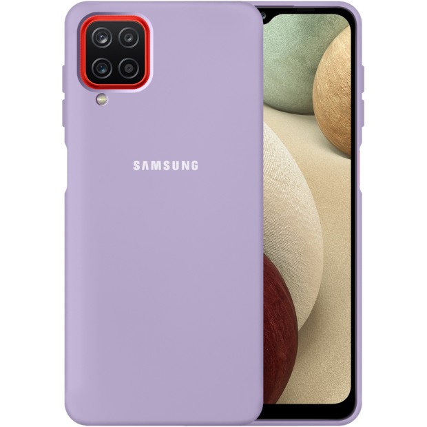 Силікон Original 360 Case Logo Samsung Galaxy A12 (2020) (Фіалковий)