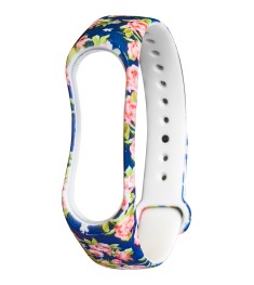 Ремешок Picture Design Xiaomi Mi Band 3 / Mi Band 4 (Роза, Сине-розовый)
