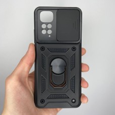 Бронь-чехол Ring Armor ShutCam Case Xiaomi Redmi Note 11 / Note 11S (Чёрный)