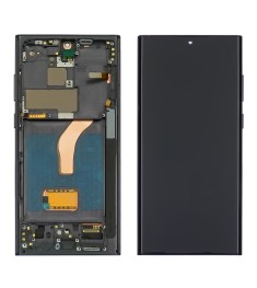 Дисплей для Samsung S908B Galaxy S22 Ultra с чёрным тачскрином и серой корпусной..