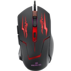Мышь проводная игровая Real-El RM-520 Gaming (Чёрный)
