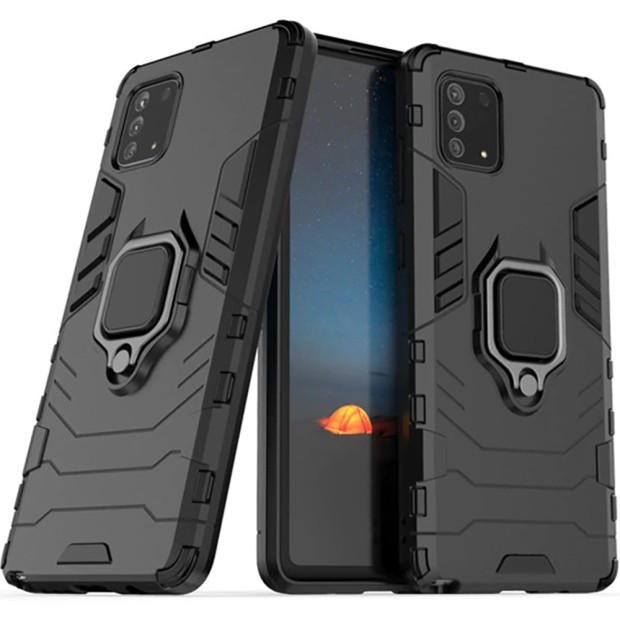 Бронь-чехол Ring Armor Case Samsung Galaxy Note 10 Lite (Чёрный)
