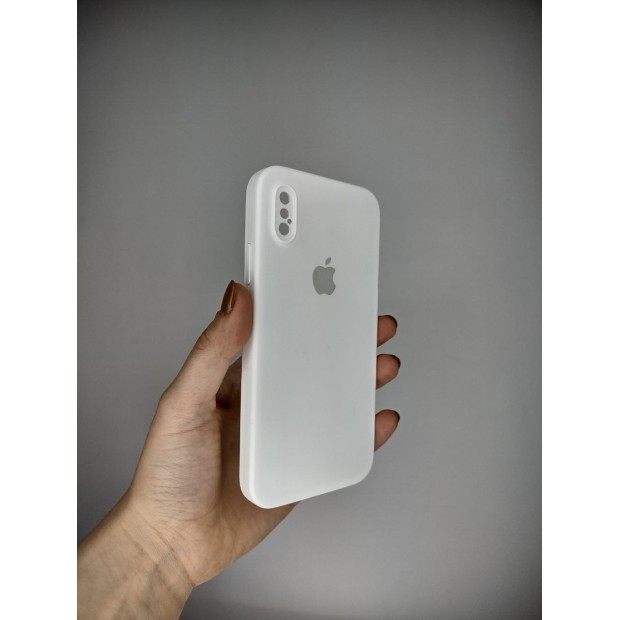 Силикон Original Square RoundCam Case Apple iPhone X / XS (06) White