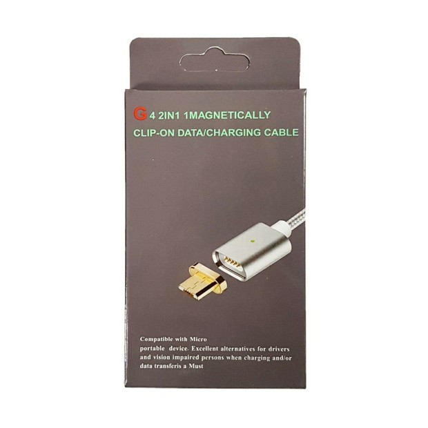 USB-кабель Clip-ON Magnetic (MicroUSB) (Чёрный)