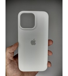 Силикон Original Round Case Apple iPhone 15 Pro Max (06) White