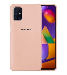 Силикон Original 360 Case Logo Samsung Galaxy M31S (2020) (Пудровый)