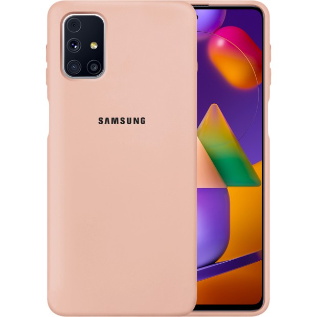 Силикон Original 360 Case Logo Samsung Galaxy M31S (2020) (Пудровый)