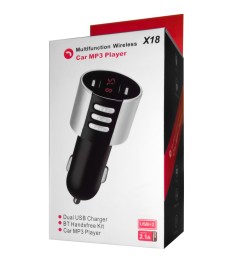 FM - модулятор Bluetooth X18 (Чёрный)