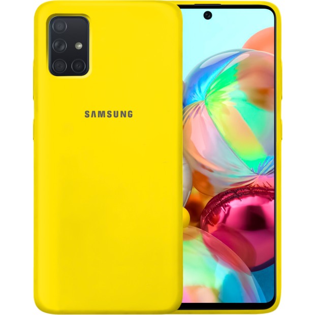 Силикон Original Case Samsung Galaxy A71 (2020) (Жёлтый)