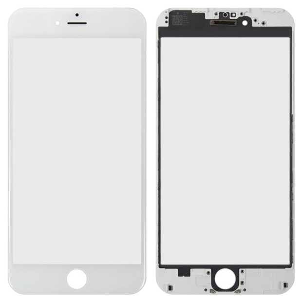 Защитное стекло для дисплея Apple iPhone 6 Plus White + Frame + OCA (AAA)