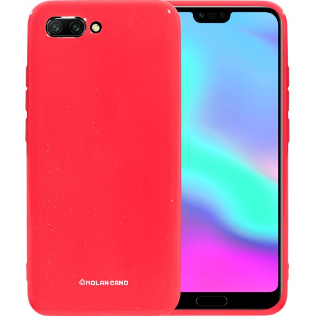 Силикон Molan Shining Huawei Honor 10 (Светло-красный)
