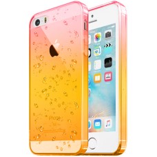 Силікон Rain Gradient Apple iPhone 5 / 5S / SE (Рожево-жовтий)