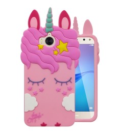 Силикон Little Pony Huawei Y5-2 (Единорог, Розовый)