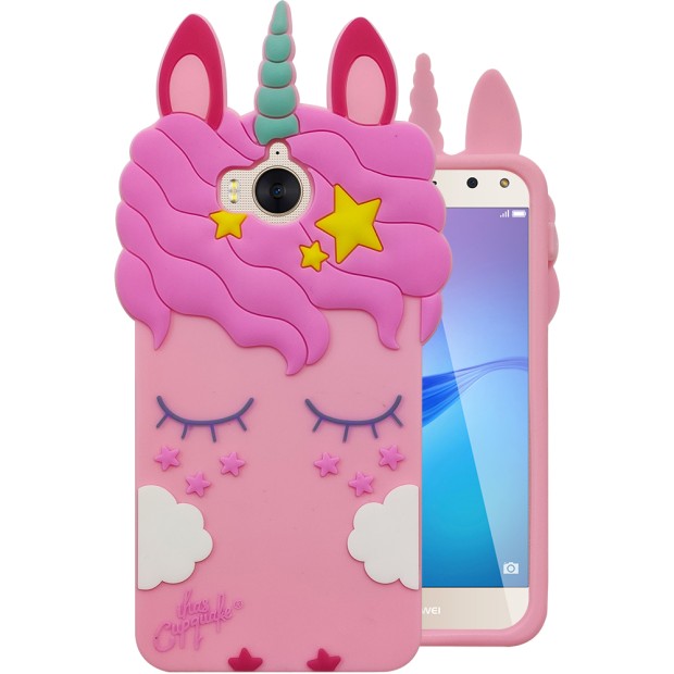 Силикон Little Pony Huawei Y5-2 (Единорог, Розовый)