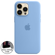 Силикон Original Round Case Apple iPhone 14 Pro Max (37) Azure