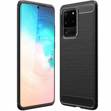 Силикон Polished Carbon Samsung Galaxy S20 Ultra (Чёрный)