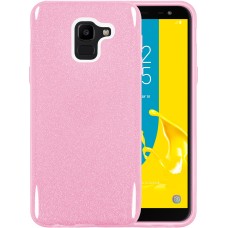Силиконовый чехол Glitter Samsung Galaxy J6 (2018) J600 (Розовый)