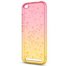 Силикон Rain Gradient Case Xiaomi Redmi 5A (Розово-желтый)