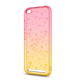 Силикон Rain Gradient Case Xiaomi Redmi 5A (Розово-желтый)