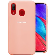 Силикон Original 360 Case Logo Samsung Galaxy A40 (2019) (Персик)