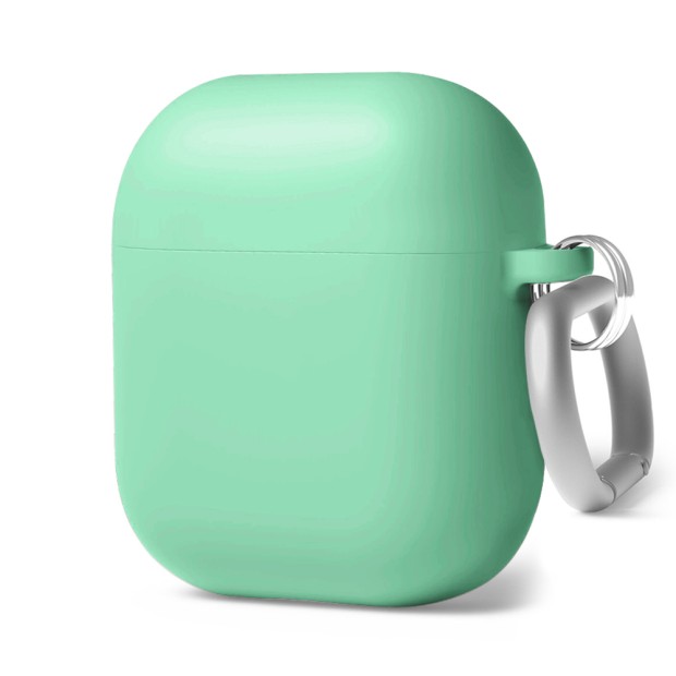 Чехол для наушников Full Silicone Case with Microfiber Apple AirPods (49) Aquamarine