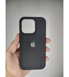 Силикон Original Round Case Apple iPhone 14 Pro (07) Black