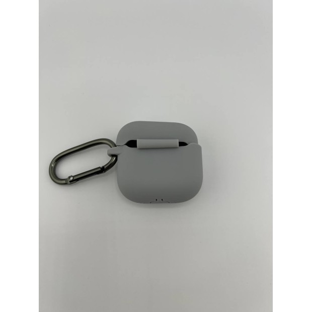 Чехол для наушников Full Silicone Case Apple AirPods 4 (89) Light Grey