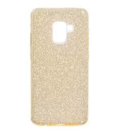 Силиконовый чехол Glitter Samsung Galaxy A8 Plus (2018) A730 (Золотой)