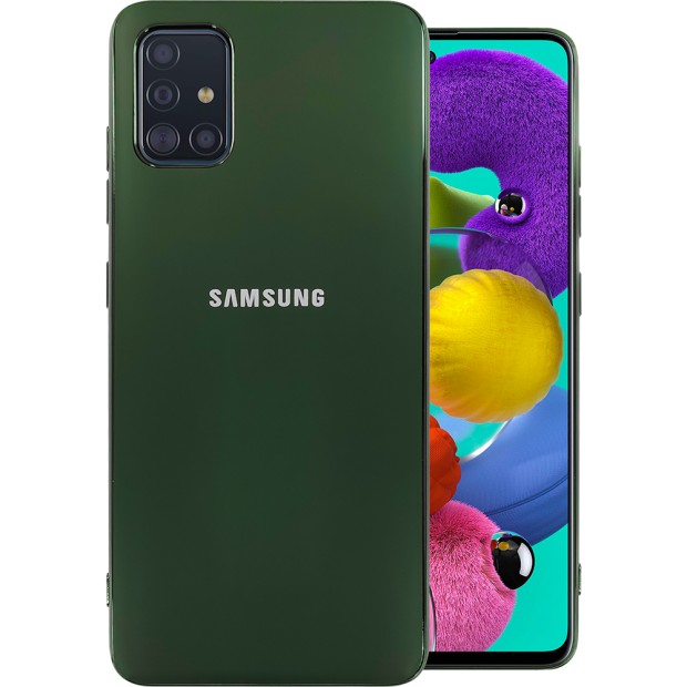 Силикон Zefir Matte Case Samsung Galaxy A51 (2020) (Тёмно-зелёный)