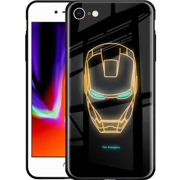 Накладка Luminous Glass Case Apple iPhone 7 / 8 (Iron Man)