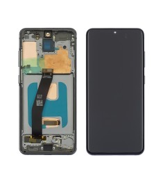 Дисплей для Samsung G980 Galaxy S20 с чёрным тачскрином и серебристой корпусной ..