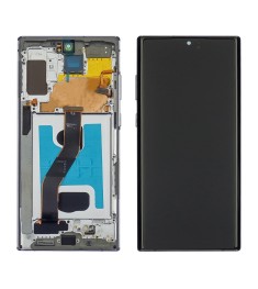 Дисплей для Samsung N975F Galaxy Note 10 Plus с чёрным тачскрином и серебристой ..