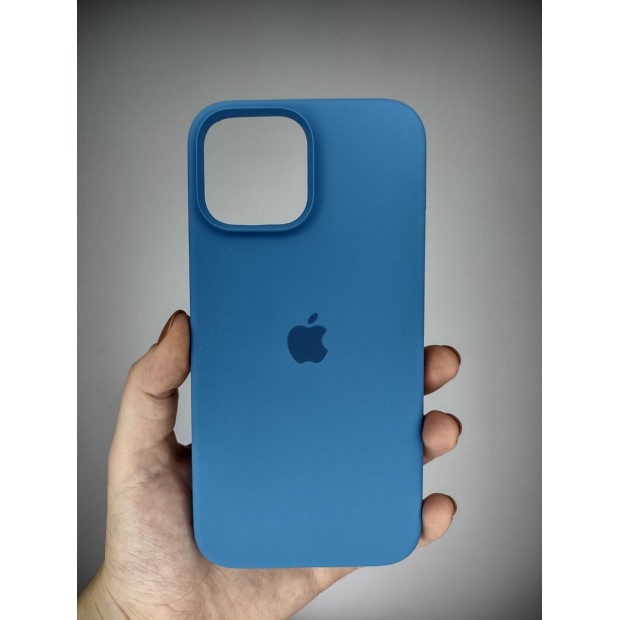 Силикон Original Round Case Apple iPhone 13 Pro Max (45) Denim Blue