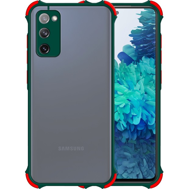Чехол Armor Frame Samsung Galaxy S20 FE (Тёмно-зелёный)