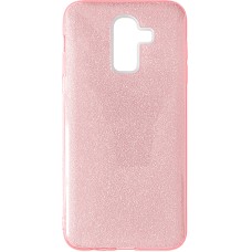Силиконовый чехол Glitter Samsung Galaxy A6 Plus (2018) A605 (Розовый)
