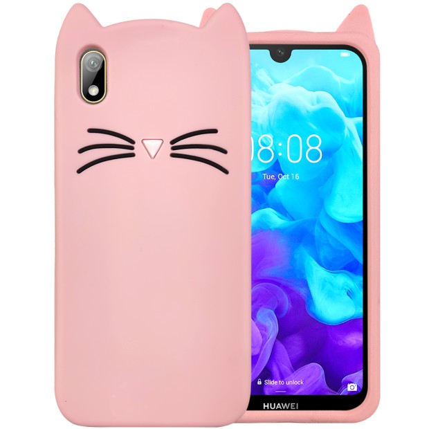Силикон Kitty Case Huawei Y5 (2019) / Honor 8S (Розовый)