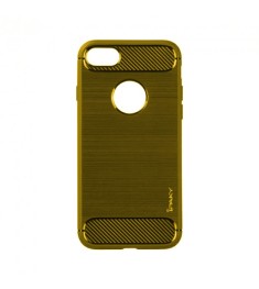 Силиконовый чехол iPaky Carbon Case Apple iPhone 7 / 8 (Золотой)