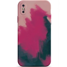 Силікон WAVE Watercolor Case iPhone X / XS (pink / black)