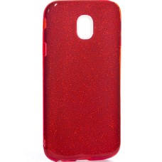 Силикон Glitter Samsung Galaxy J3 (2017) J330 (Красный)
