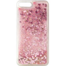Силикон Liquid Fashion Apple iPhone 7 Plus / 8 Plus (Violet-pink Hearts)