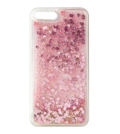 Силикон Liquid Fashion Apple iPhone 7 Plus / 8 Plus (Violet-pink Hearts)