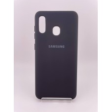 Силикон Original Logo Samsung Galaxy A20 / A30 (2019) (Чёрный)