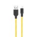 USB-кабель Hoco Silicone X21 Plus Fluorescent 1m (Lightning) (Жёлтый)