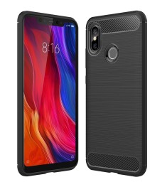 Силикон Polished Carbon Xiaomi Mi8 (Черный)